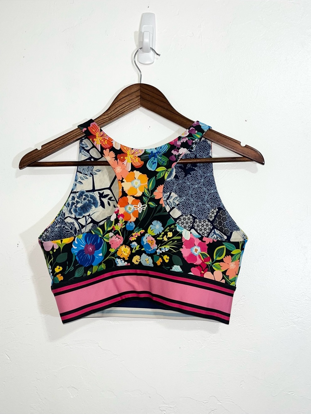 Johnny Was Bee Active High Neck Reversible Sports Bra - Picture 3 of 6